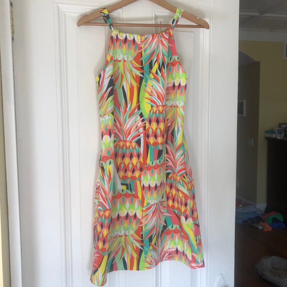 crown & ivy mod pineapple print dress